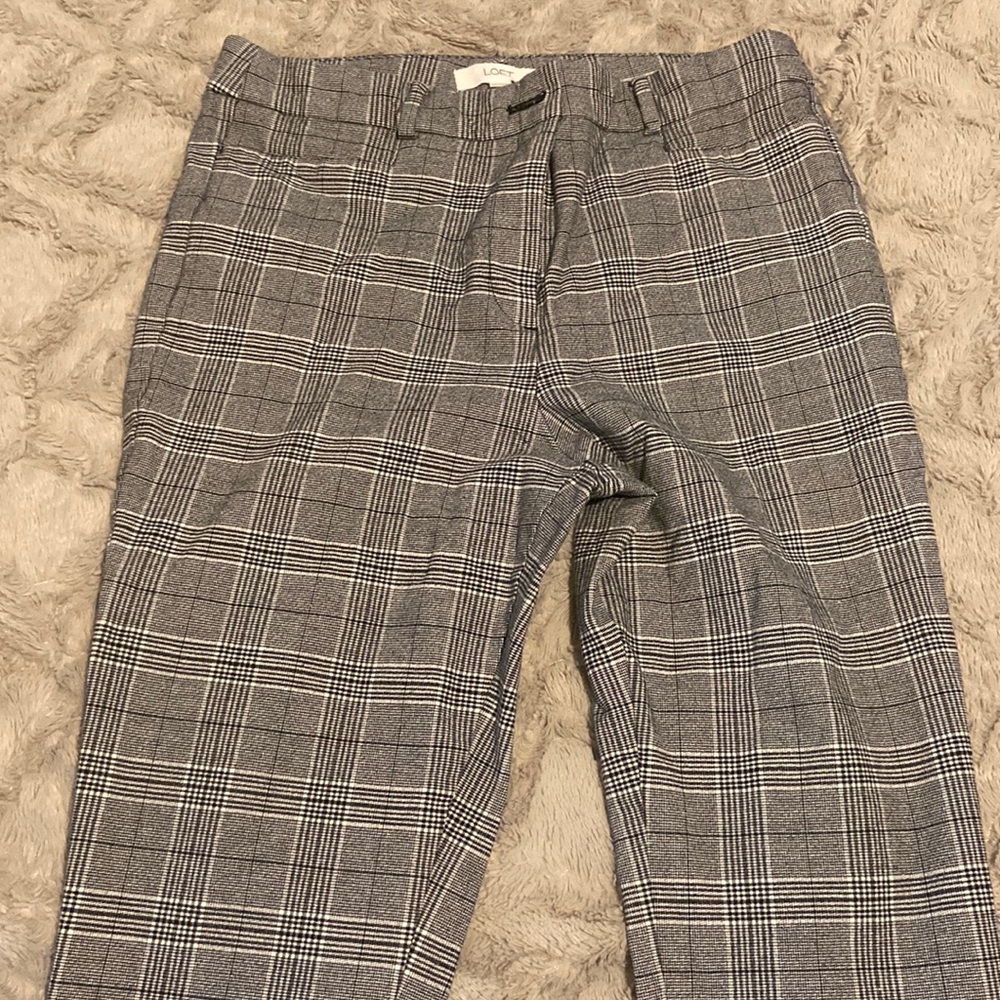 Loft size 10 skinny trousers-plaid
